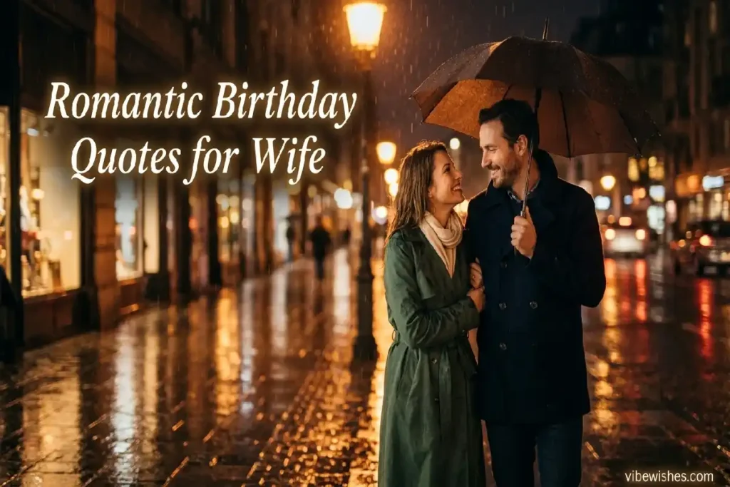 romantic birthday quotes for wife emotional love couple cinematic rain vibewishes.com