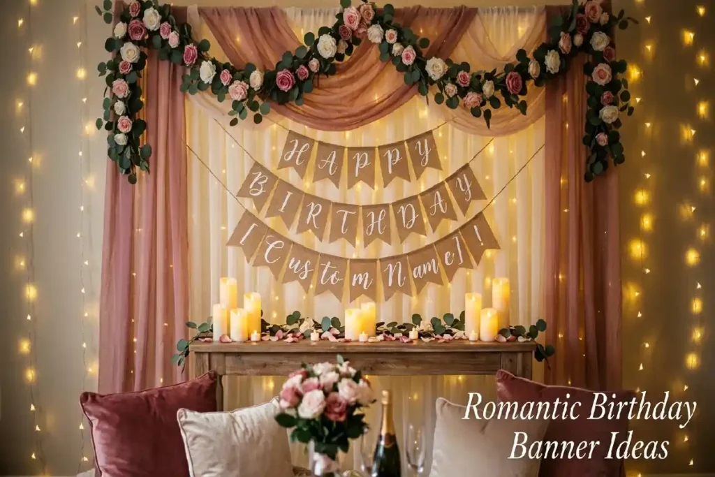 romantic birthday banner for wife ideas