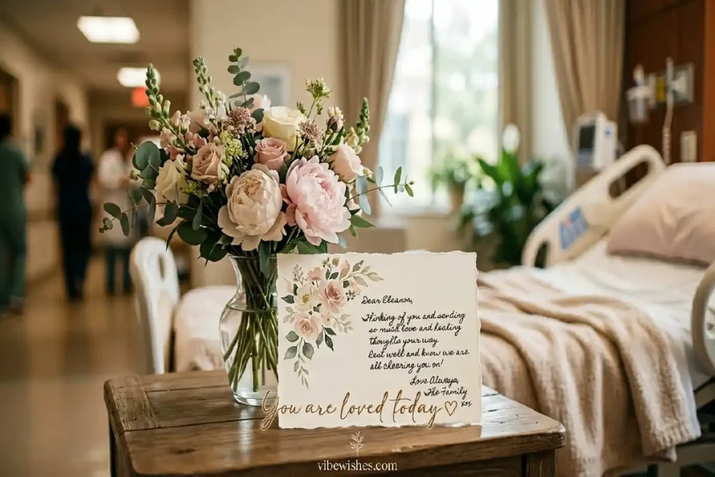 gentle birthday wishes for wife in hospital card message