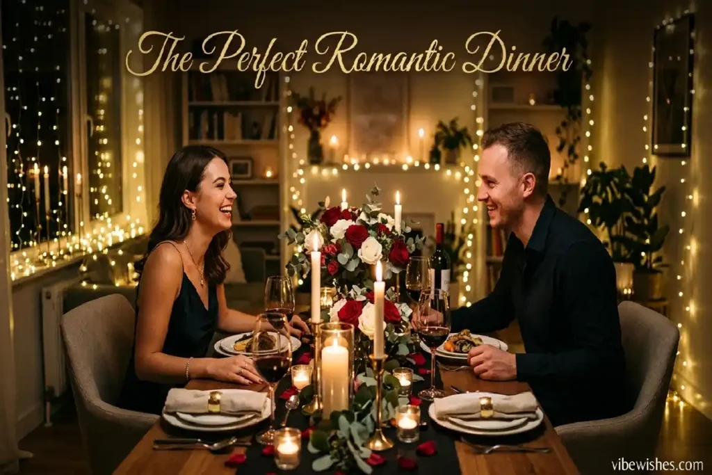 romantic birthday dinner for wife surprise setup