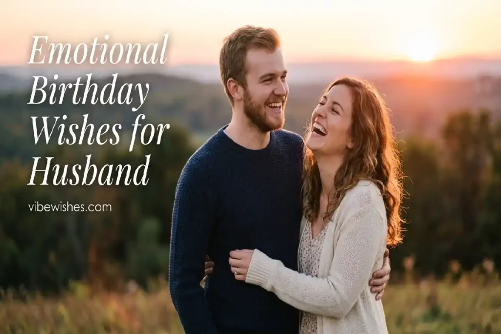 Emotional long birthday messages for husband with happy couple