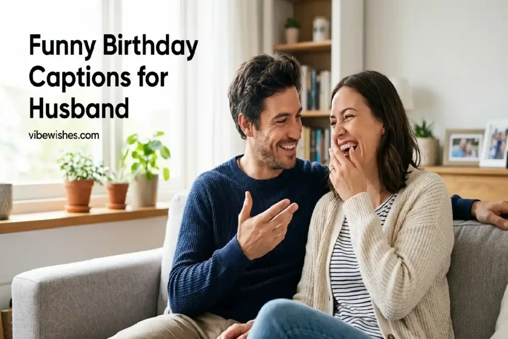 funny birthday captions for husband Instagram funny love vibewishes.com
