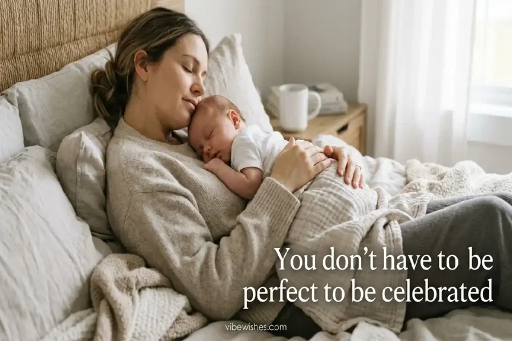 postpartum birthday wishes for new mom wife gentle image