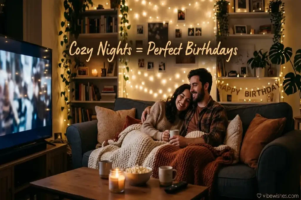 quiet birthday celebration ideas for wife cozy movie night