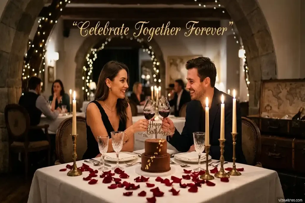 husband and wife same birthday wishes romantic dinner celebration idea
