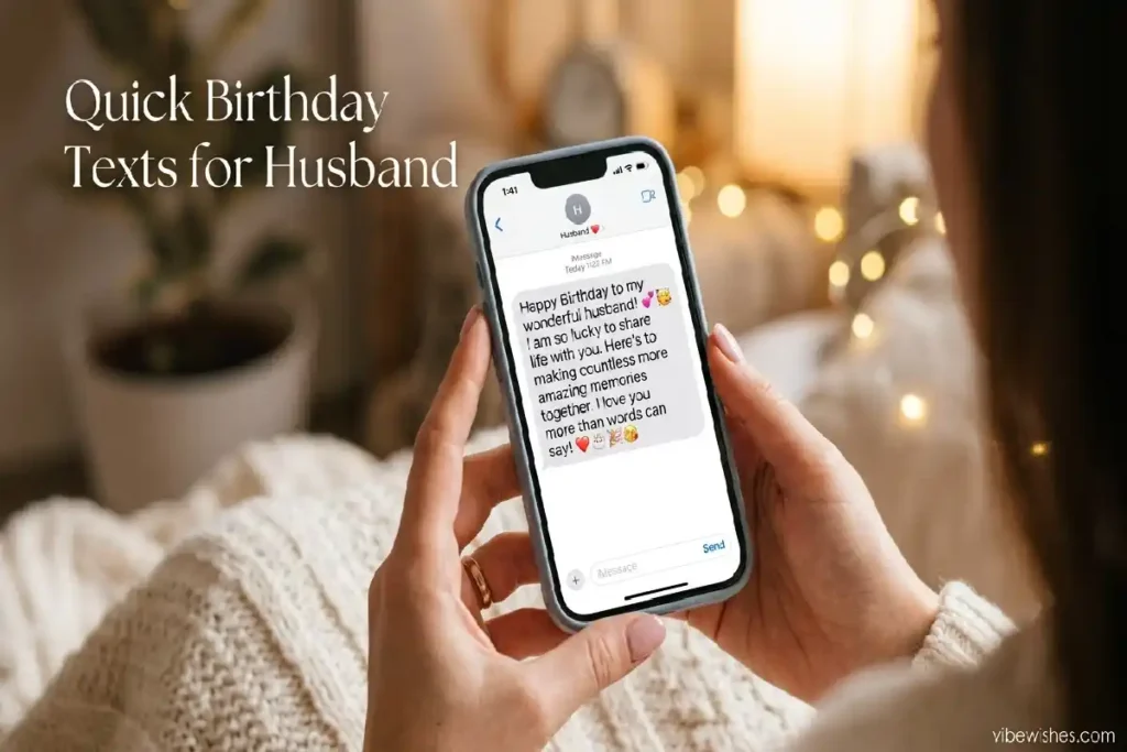 quick birthday texts for husband short wishes