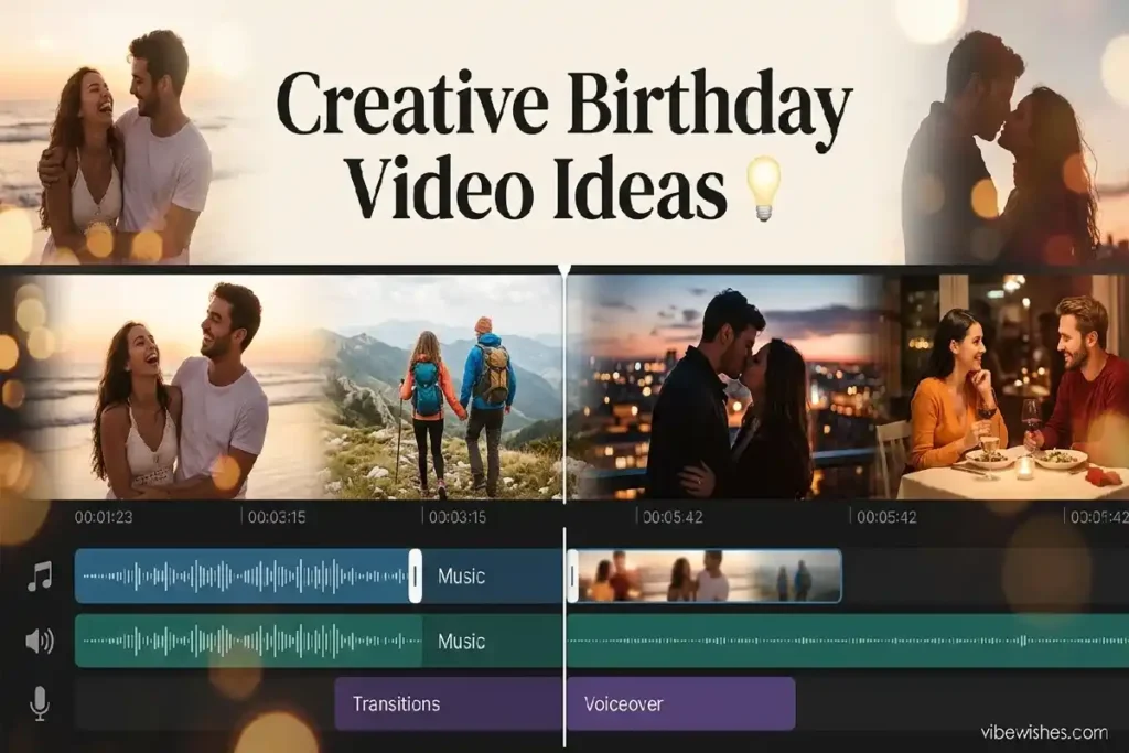 DIY birthday video message for husband ideas montage vibewishes.com