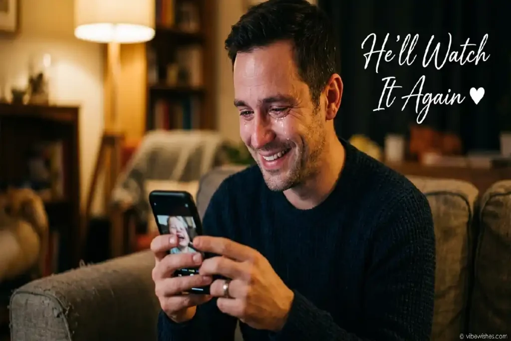 emotional birthday video message for husband reaction heartfelt vibewishes.com