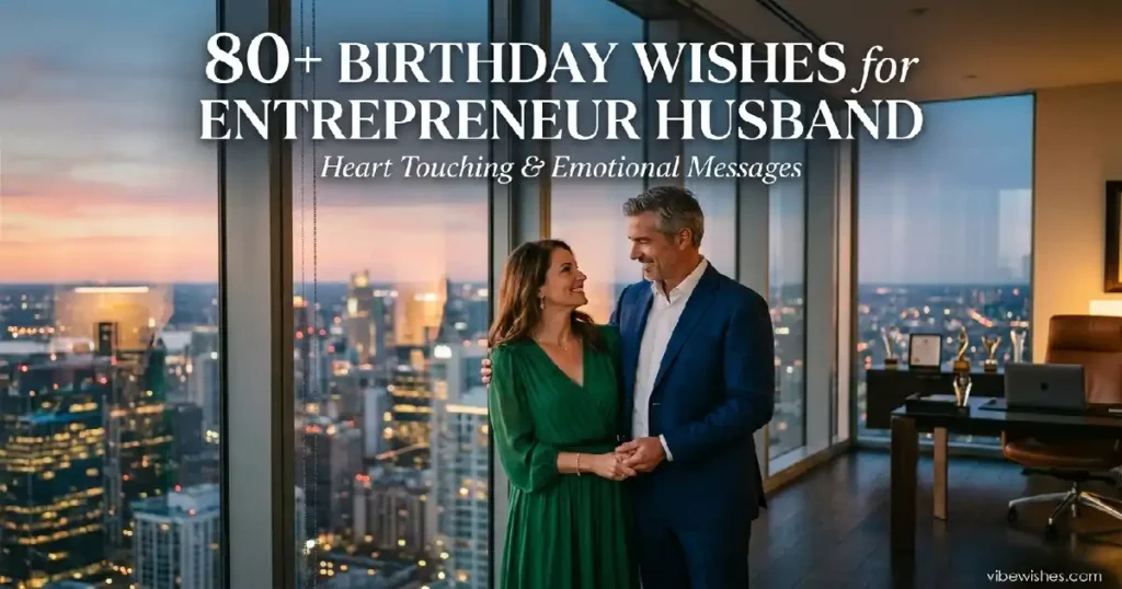 birthday wishes for entrepreneur husband feature image romantic emotional couple vibewishes.com