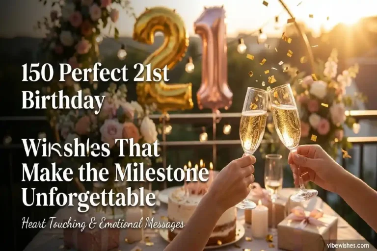 21st birthday wishes with gold balloons and champagne celebration scen