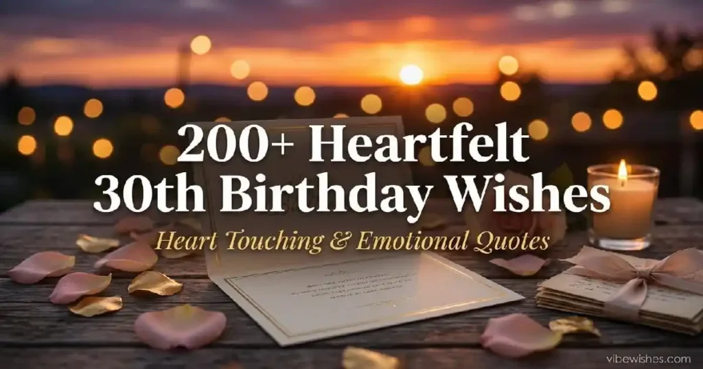 200+ heartfelt 30th birthday wishes — emotional and romantic messages for a milestone birthday