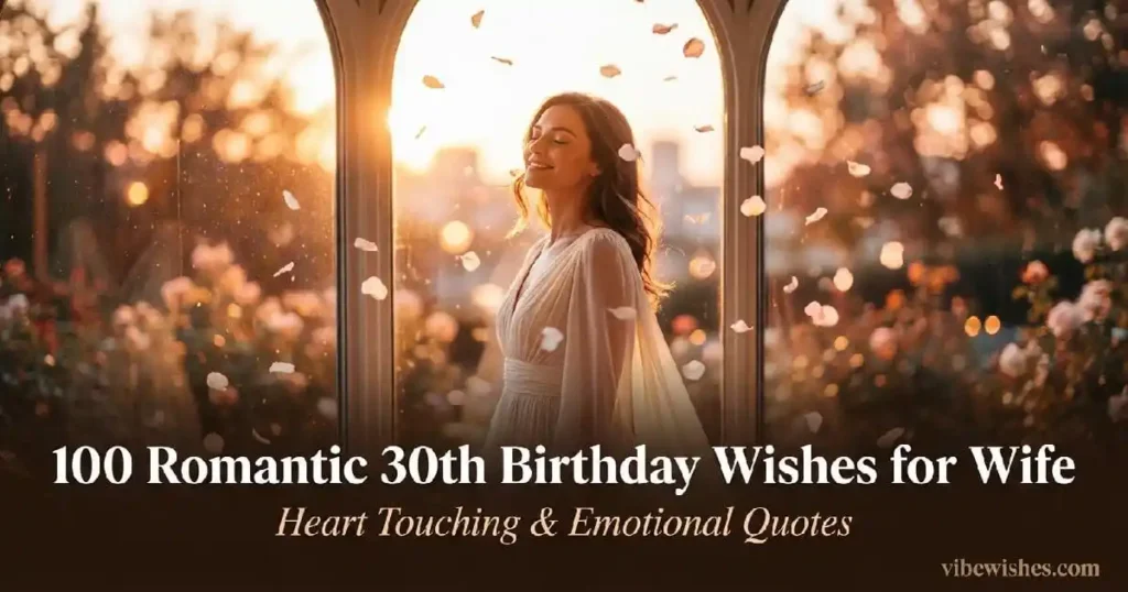 100 romantic 30th birthday wishes for wife — heart touching and emotional quotes`