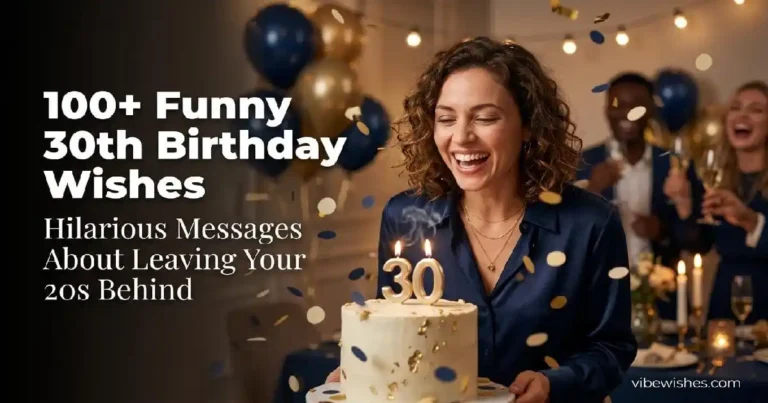 "Person laughing while blowing out 30th birthday candles with confetti - funny birthday wishes for turning thirty and leaving your 20s"