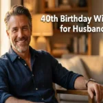 "Confident handsome man in 40s smiling - 40th birthday wishes for husband feature image"