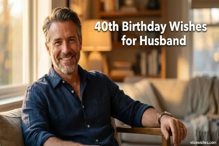 "Confident handsome man in 40s smiling - 40th birthday wishes for husband feature image"