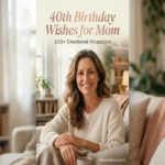 "Beautiful mother in her 40s with warm smile - emotional 40th birthday wishes for mom feature image"