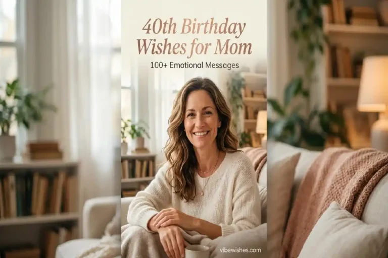 "Beautiful mother in her 40s with warm smile - emotional 40th birthday wishes for mom feature image"