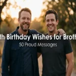 "Two adult brothers standing proudly together - proud 40th birthday wishes for brother feature image"