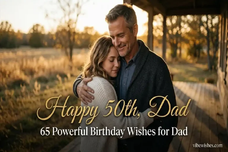 50th birthday wishes for dad — cinematic image of father and child in powerful emotional golden milestone birthday moment