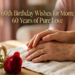 "Mother and daughter hands holding together with 60th birthday candle celebrating six decades of unconditional maternal love"
