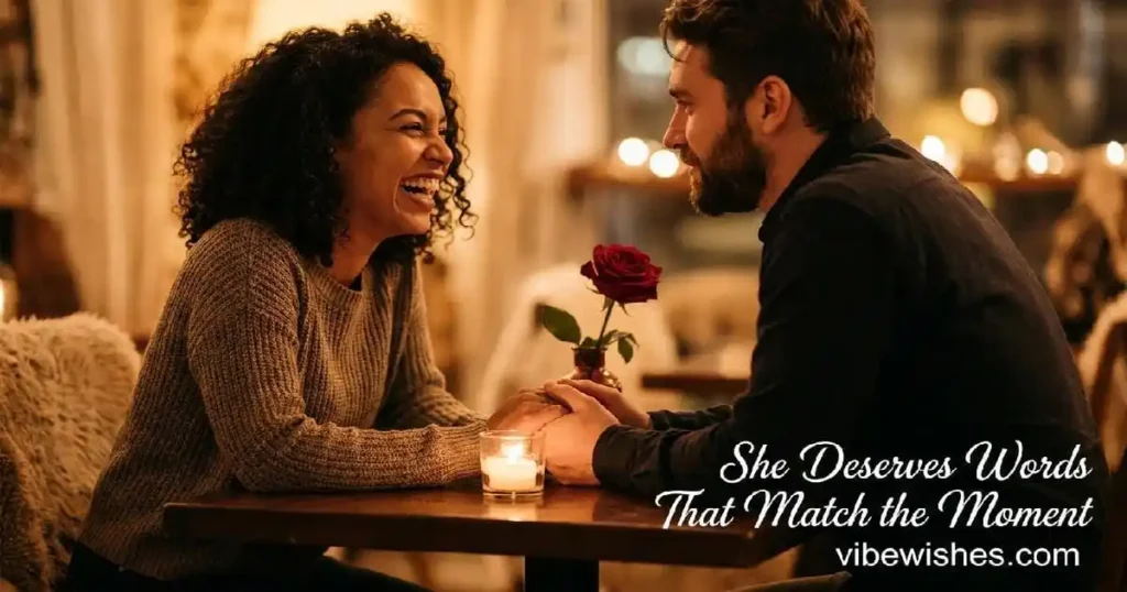 Husband and wife sharing a romantic moment — 30th birthday wishes for wife from husband