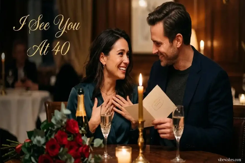 "Handwritten romantic birthday letter with flowers and rings - romantic 40th birthday wishes for wife from husband"
