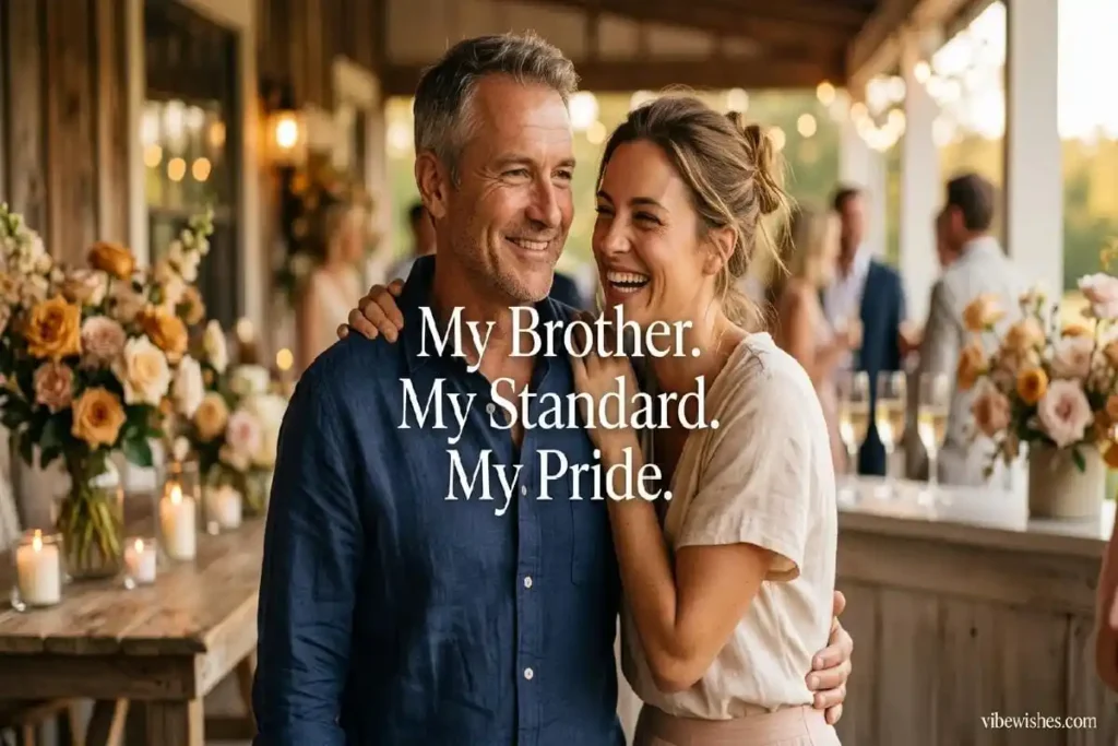 `proud emotional 50th birthday wishes for brother — man standing strong in golden light at his half-century milestone birthday
