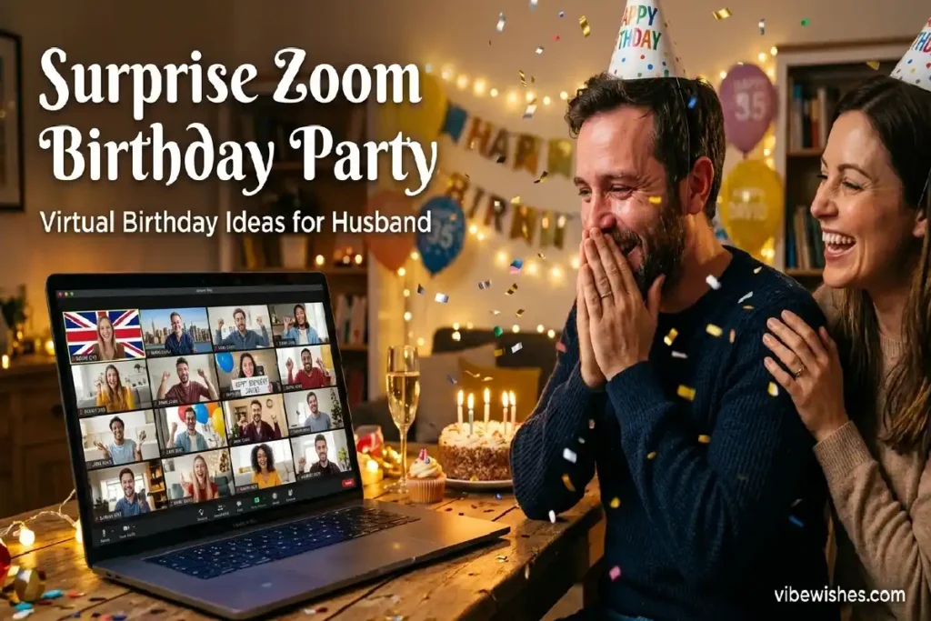 virtual birthday ideas for husband surprise zoom party emotional call vibewishes.com