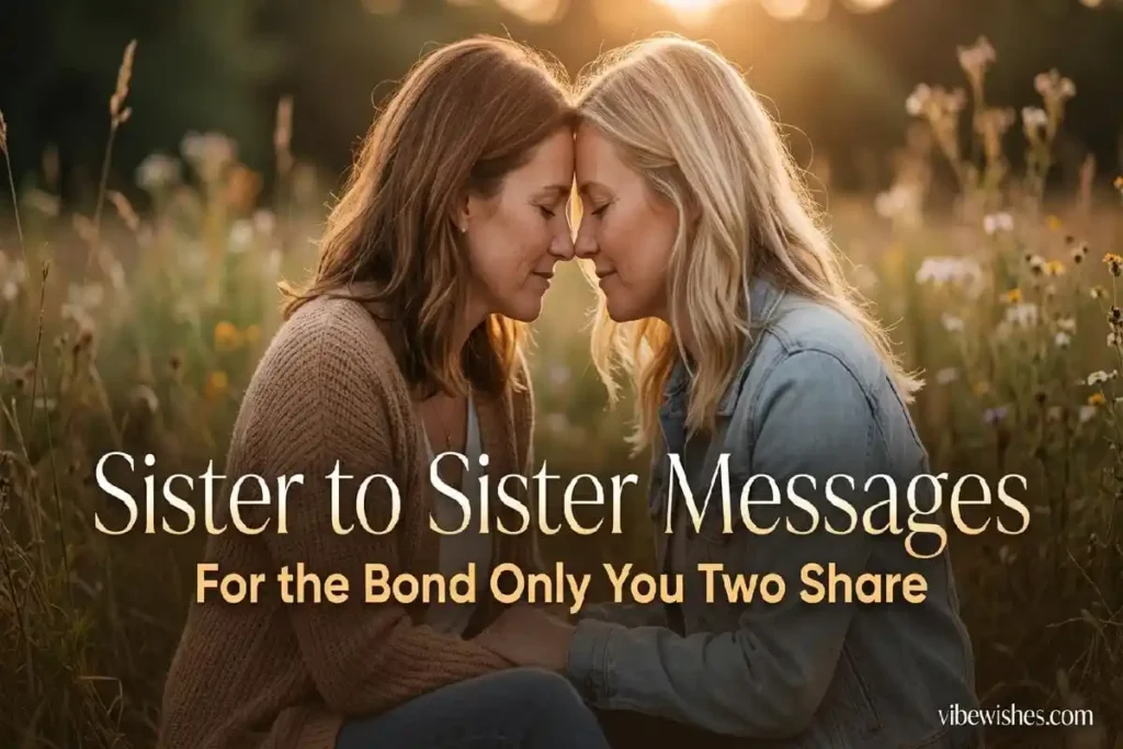 "Two sisters in intimate moment with foreheads touching - sister to sister 30th birthday wishes celebrating special bond"

