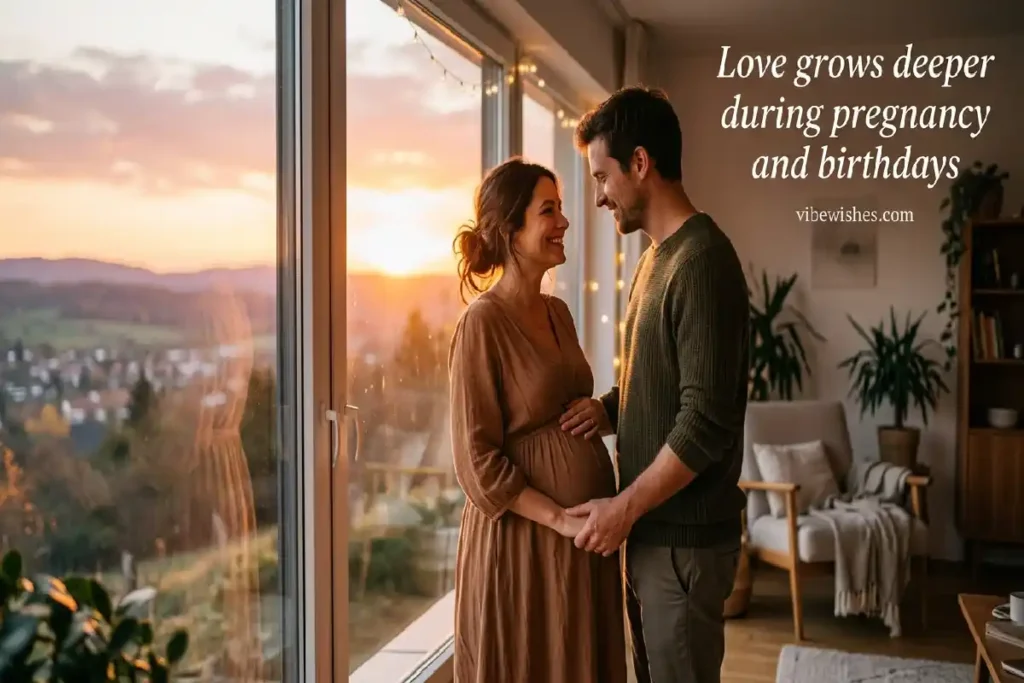 romantic birthday wishes for husband from pregnant wife emotional couple love vibewishes.com