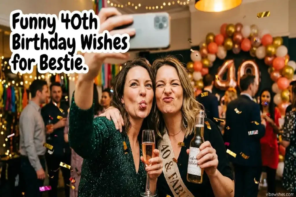 "Adult sisters laughing together sharing inside joke - funny witty 40th birthday messages for sister"