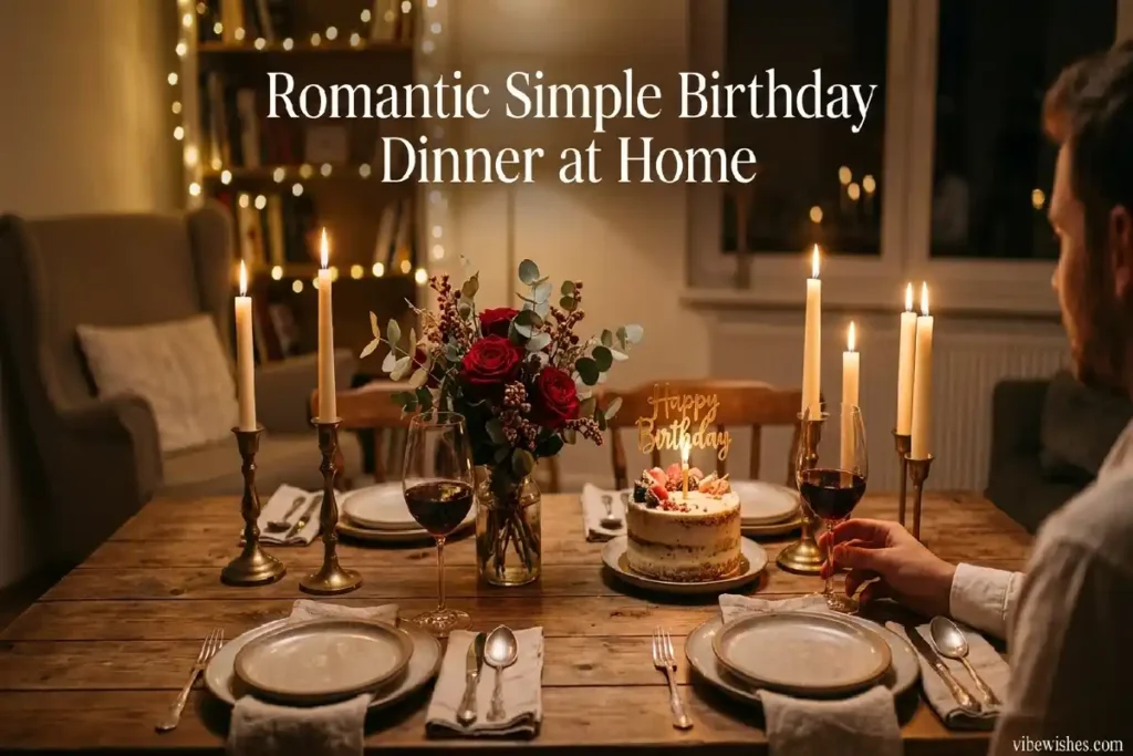 simple birthday ideas for husband romantic home dinner candlelight vibewishes.com
