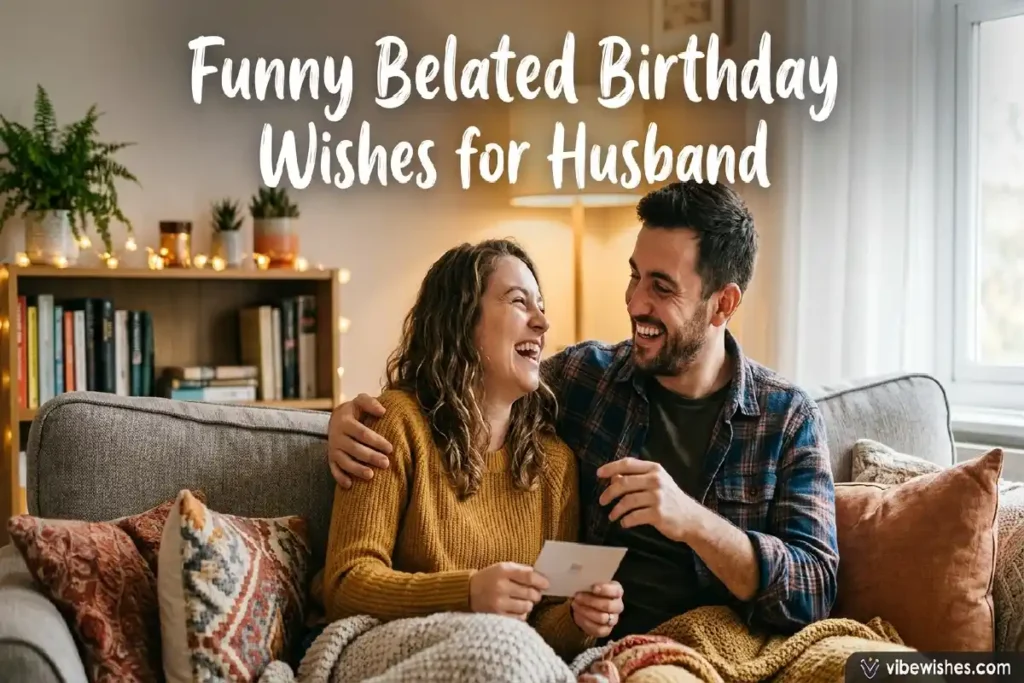 funny belated birthday wishes for husband humorous couple vibewishes.com