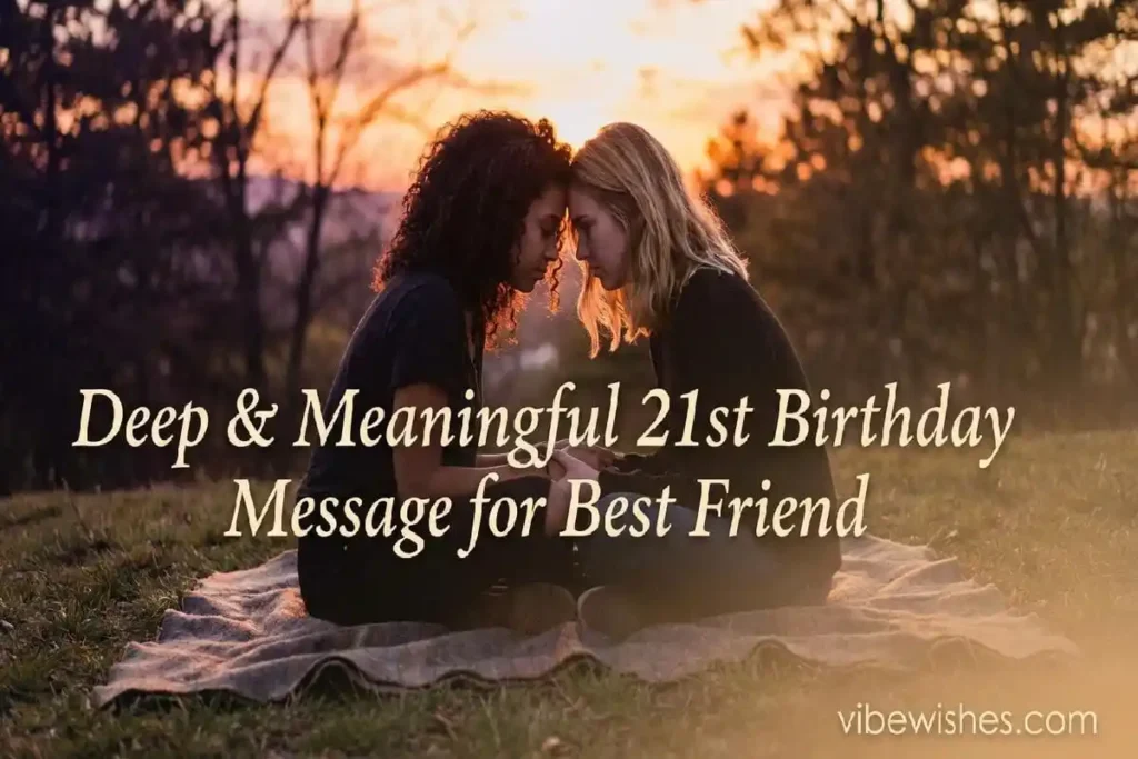 Best friends sharing deep emotional moment at 21st birthday sunset