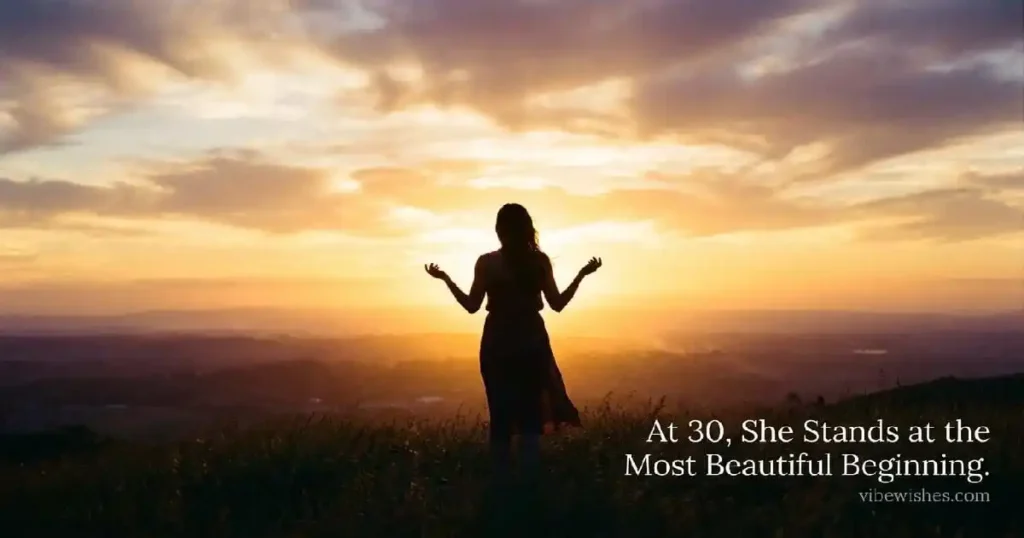 Deep and meaningful 30th birthday wishes for wife — woman embracing her 30th milestone