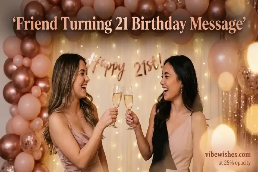 Best friends toasting champagne at 21st birthday milestone celebration