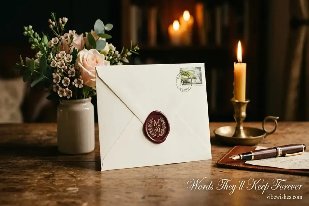  "Sealed milestone birthday card with wax seal representing heartfelt messages people keep forever"