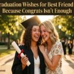 "Two best friends celebrating graduation together representing heartfelt graduation wishes for best friend"