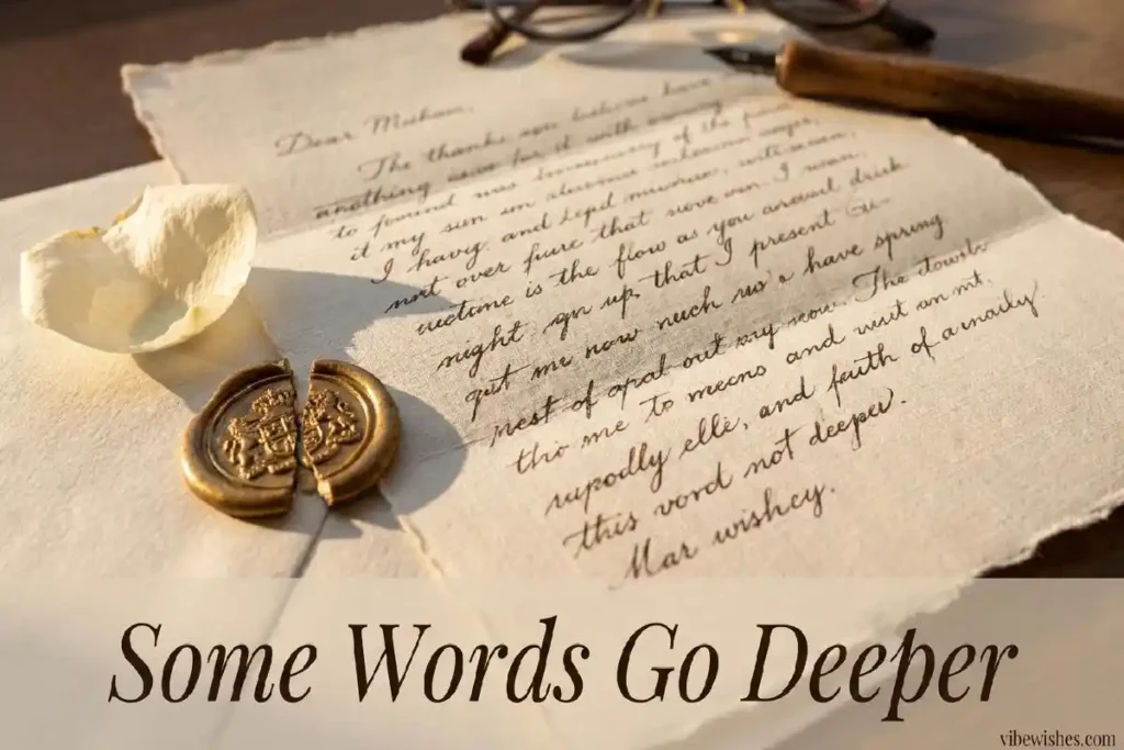 "Handwritten heartfelt formal birthday letter with gold wax seal representing deep and meaningful formal birthday wishes for boss"